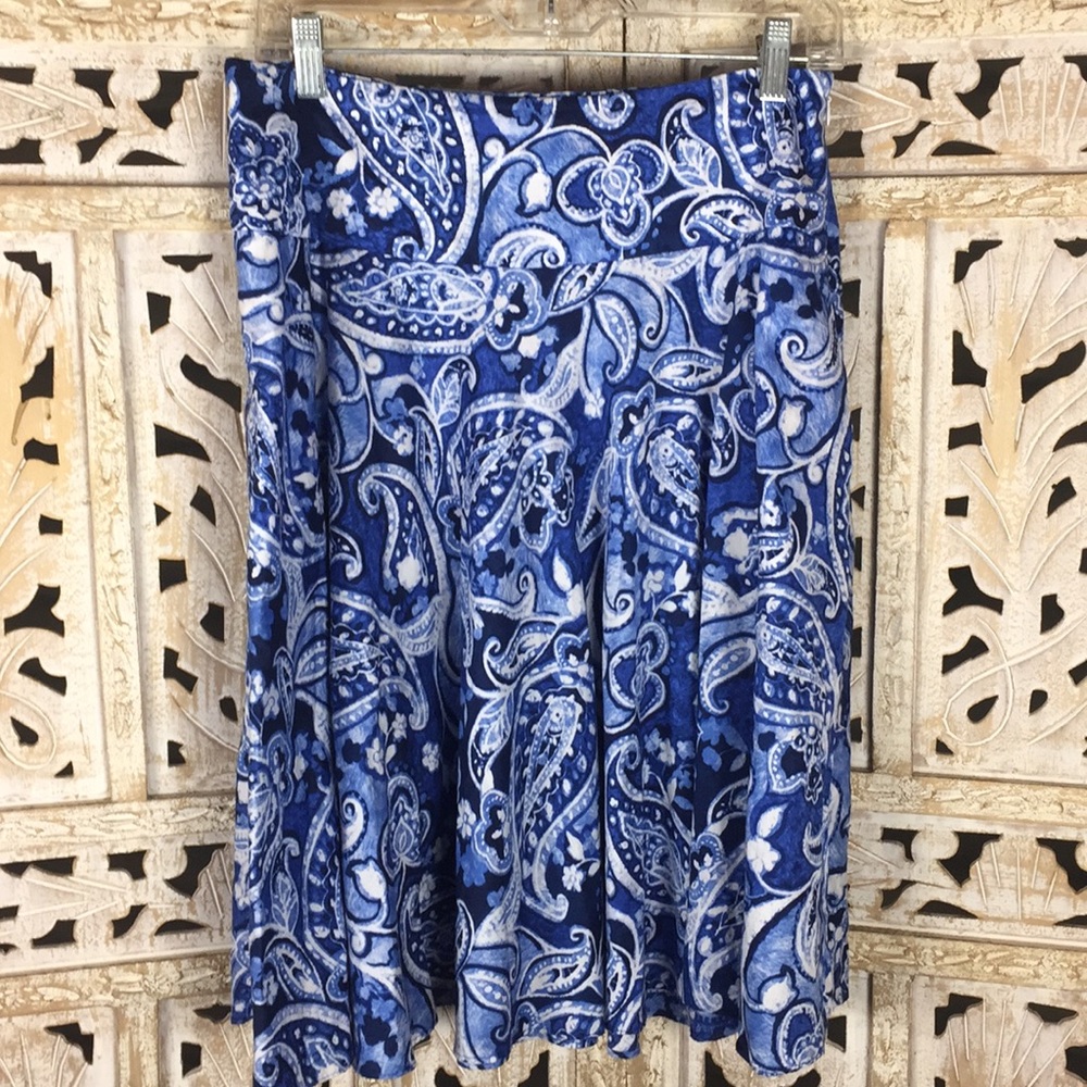 Lauren Ralph Lauren Cotton Batik Swing Skirt Sz 6